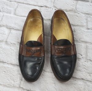 FootJoy men's Black &Brown Penny Loafers sz 9.5C
